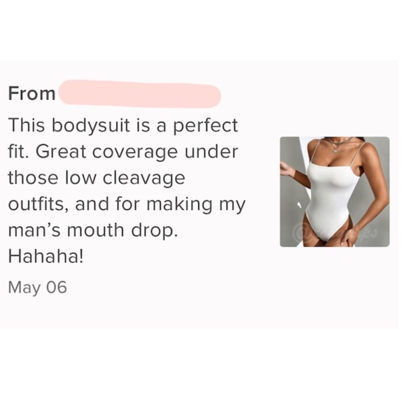 White Slim Bodysuit Cami Straps  Thick, Double-Layered - Picture 8 of 8